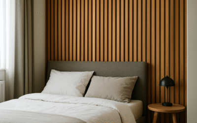 Jak wykorzystać lamele w małej sypialni 10 m²