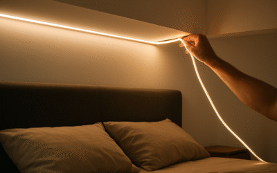 Jak zamontować listwy LED w podwieszanym suficie nad łóżkiem