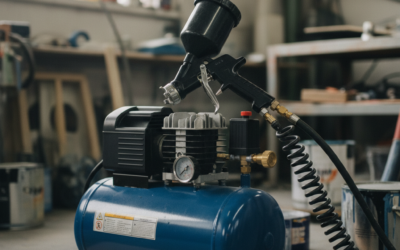 Kompresor 24 l do malowania pistoletem HVLP – ustawienia